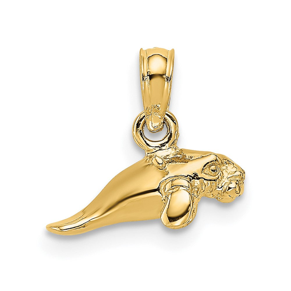 FJC Finejewelers 10 kt Yellow Gold 3-D Polished Mini Manatee Charm 5 x 12 mm