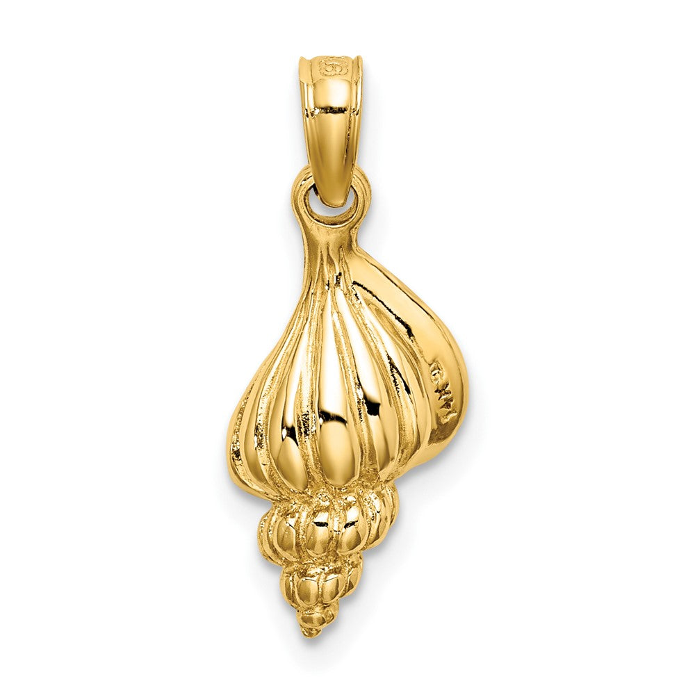 FJC Finejewelers 10 kt Yellow Gold 3-D Mini Precious Wentletrap Shell Charm 14 x 8 mm