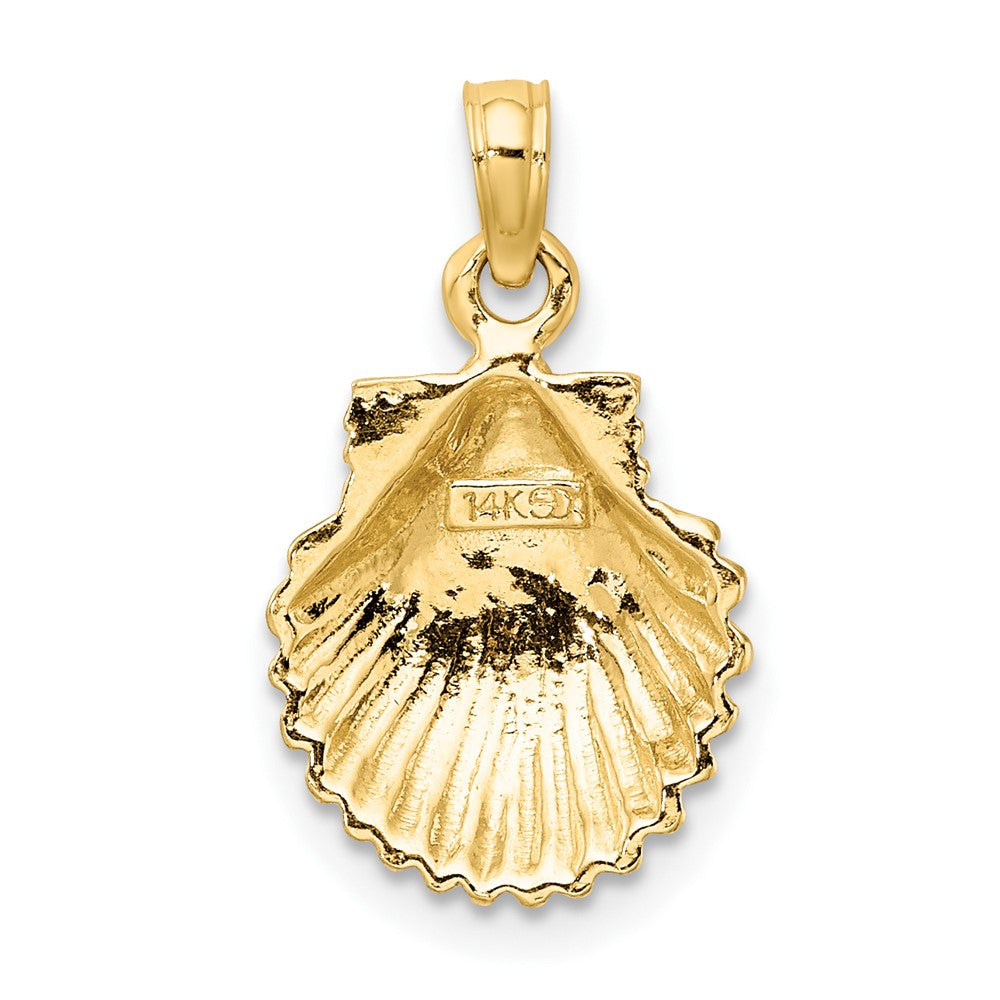 FJC Finejewelers 10 kt Yellow Gold Polished Scallop Shell Charm 13 x 12 mm