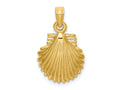 FJC Finejewelers 10 kt Yellow Gold Polished Scallop Shell Charm 13 x 12 mm