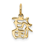 FJC Finejewelers 10 kt Yellow Gold Chinese Symbol "Good Luck" Charm 15 x 10 mm