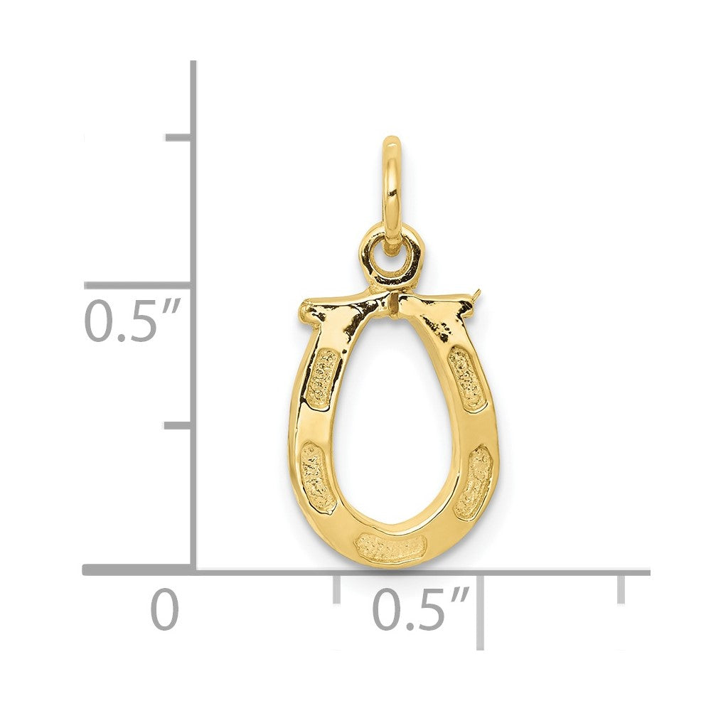 FJC Finejewelers 10 kt Yellow Gold Solid Polished Horseshoe Charm 20 x 10 mm