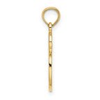 FJC Finejewelers 10 kt Yellow Gold Engraved Textured Painters Pallet Charm 15 x 15 mm