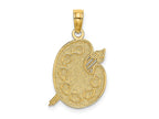 FJC Finejewelers 10 kt Yellow Gold Engraved Textured Painters Pallet Charm 15 x 15 mm