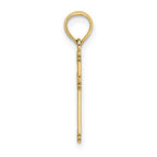 FJC Finejewelers 10 kt Yellow Gold Textured with Center Heart Small Cross Charm 14 x 10 mm