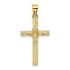 FJC Finejewelers 10 kt Yellow Gold Cross with Flower Charm 22 x 14 mm
