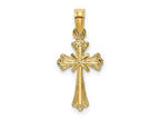 FJC Finejewelers 10 kt Yellow Gold Engraved Small Cross with X Center Charm 15 x 10 mm