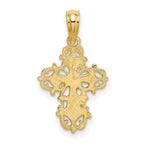 FJC Finejewelers 10 kt Yellow Gold Cut-Out Delicate Cross Charm 20 mm