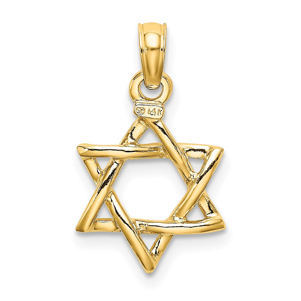 FJC Finejewelers 10 kt Yellow Gold Polished Star Of David Charm 18 x 11 mm