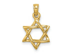 FJC Finejewelers 10 kt Yellow Gold Polished Star Of David Charm 18 x 11 mm