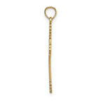 FJC Finejewelers 10 kt Yellow Gold Beaded Tip Cross with Heart Center Charm 24 x 17 mm