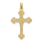 FJC Finejewelers 10 kt Yellow Gold Beaded Tip Cross with Heart Center Charm 24 x 17 mm