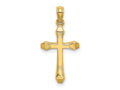 FJC Finejewelers 10 kt Yellow Gold Polished Beveled Tips Cross Charm 23 mm