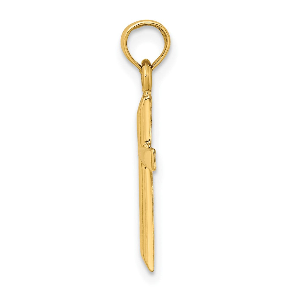 FJC Finejewelers 10 kt Yellow Gold Polished Cross Charm 15 mm