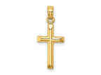 FJC Finejewelers 10 kt Yellow Gold Polished Cross Charm 15 mm