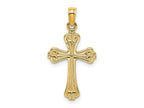 FJC Finejewelers 10 kt Yellow Gold Polished Engraved Cross Charm 19 x 13 mm