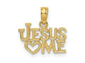 FJC Finejewelers 10 kt Yellow Gold Polished / Engraved JESUS HEART ME Charm 14 x 9 mm