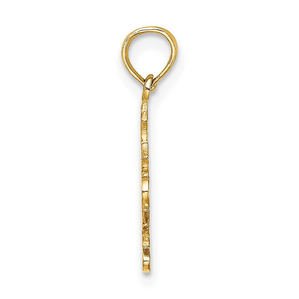 FJC Finejewelers 10 kt Yellow Gold JESUS W/ Cross and Heart Charm 17 x 13 mm