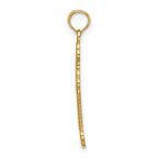 FJC Finejewelers 10 kt Yellow Gold Textured and Cut-Out W/ Rope Frame Block Cross Charm 20 x 15 mm