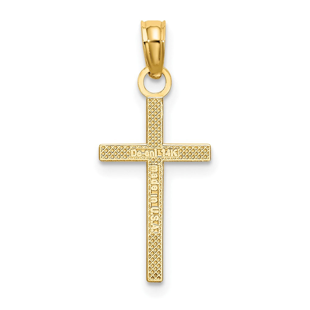 FJC Finejewelers 10 kt Yellow Gold Polished Small Cross Charm 21 x 10 mm