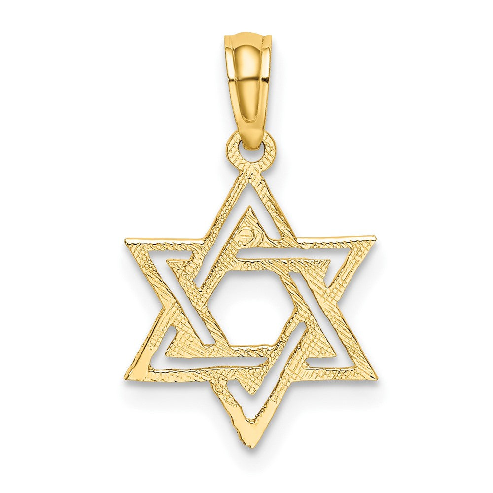 FJC Finejewelers 10 kt Yellow Gold Polished Star Of David Charm 19 x 12 mm