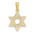 FJC Finejewelers 10 kt Yellow Gold Polished Star Of David Charm 19 x 12 mm