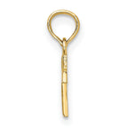 FJC Finejewelers 10 kt Yellow Gold Polished and Engraved Mini Cross Charm 9 x 6 mm
