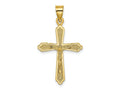 FJC Finejewelers 10 kt Yellow Gold Textured Crucifix Charm 33 x 18 mm
