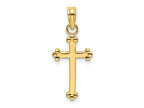 FJC Finejewelers 10 kt Yellow Gold Polished Beaded Cross 15 x 10 mm