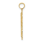 FJC Finejewelers 10 kt Yellow Gold Cross with Filigree Lace Trim Charm 21 mm