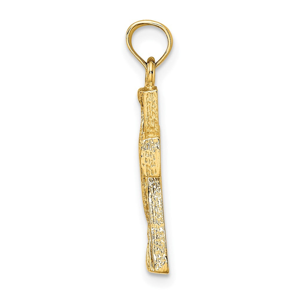 FJC Finejewelers 10 kt Yellow Gold Cut-Out Cross with Triangle Ends Charm 17 x 11 mm