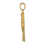 FJC Finejewelers 10 kt Yellow Gold Polished Cut-Out Design Cross Charm 22 x 13 mm