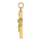 FJC Finejewelers 10 kt Yellow Gold INRI Crucifix Charm 25 x 12 mm