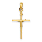FJC Finejewelers 10 kt Yellow Gold INRI Crucifix Charm 25 x 12 mm