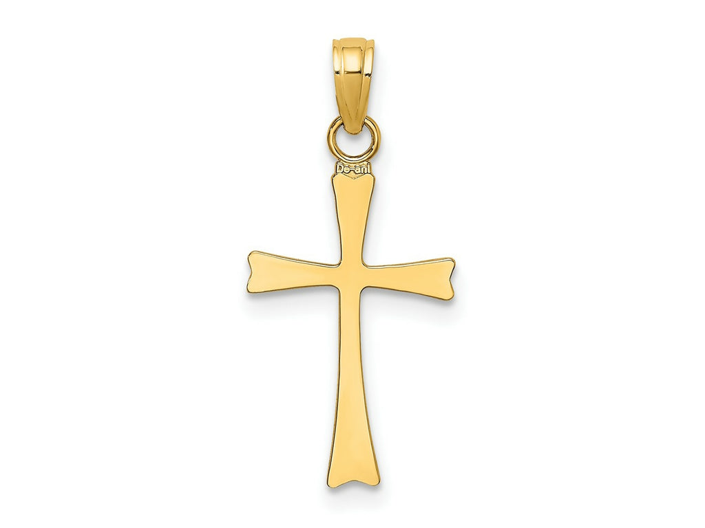 FJC Finejewelers 10 kt Yellow Gold Polished Cross Charm 23 x 12 mm