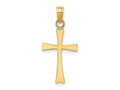 FJC Finejewelers 10 kt Yellow Gold Polished Cross Charm 23 x 12 mm