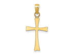 FJC Finejewelers 10 kt Yellow Gold Polished Cross Charm 23 x 12 mm