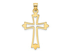 FJC Finejewelers 10 kt Yellow Gold Polished and Cut-Out Cross Charm 24 x 18 mm