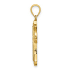 FJC Finejewelers 10 kt Yellow Gold Beaded Cross Charm 23 x 15 mm