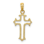 FJC Finejewelers 10 kt Yellow Gold Cut-Out Cross Charm 18 x 12 mm