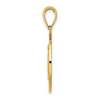 FJC Finejewelers 10 kt Yellow Gold Polished and Satin Miraculous Medal Charm 25 x 17 mm