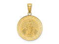 FJC Finejewelers 10 kt Yellow Gold Polished and Satin Miraculous Medal Charm 25 x 17 mm
