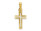 FJC Finejewelers 10 kt Yellow Gold Bright Cut Cross Charm 22 mm