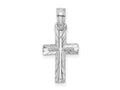 FJC Finejewelers 10 kt White Gold Themed Bright Cut Cross Charm 21.85 mm