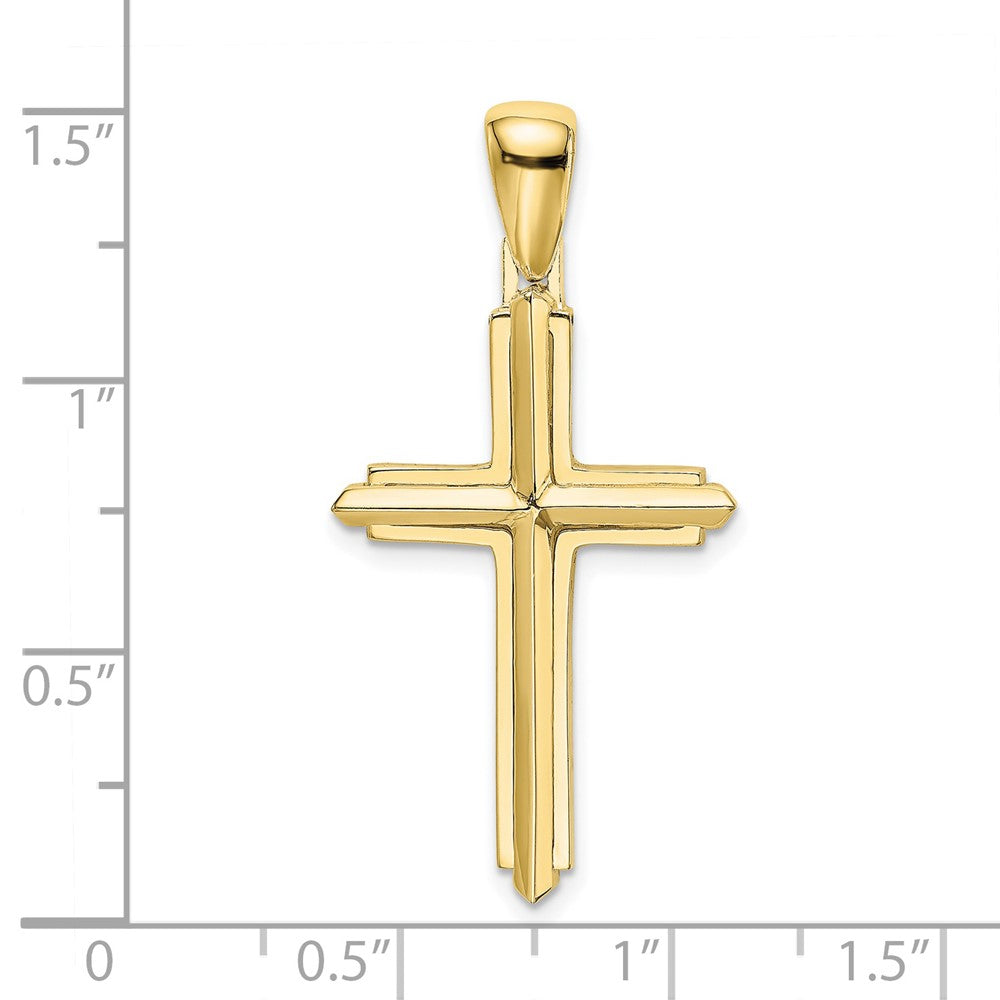 FJC Finejewelers 10 kt Yellow Gold Polished Cross Charm 35 mm