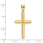 FJC Finejewelers 10 kt Yellow Gold Polished Cross Charm 35 mm