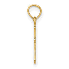 FJC Finejewelers 10 kt Yellow Gold Textured Mini Cross Charm 12 x 9 mm
