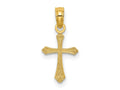 FJC Finejewelers 10 kt Yellow Gold Textured Mini Cross Charm 12 x 9 mm