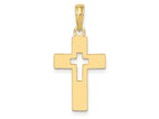 FJC Finejewelers 10 kt Yellow Gold Polished Cut-Out Cross Charm 22 mm