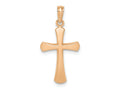 FJC Finejewelers 10 kt Rose Gold Themed Rose Gold Polished Beveled Cross w/ Round Tips Charm 24.5 x 12 mm